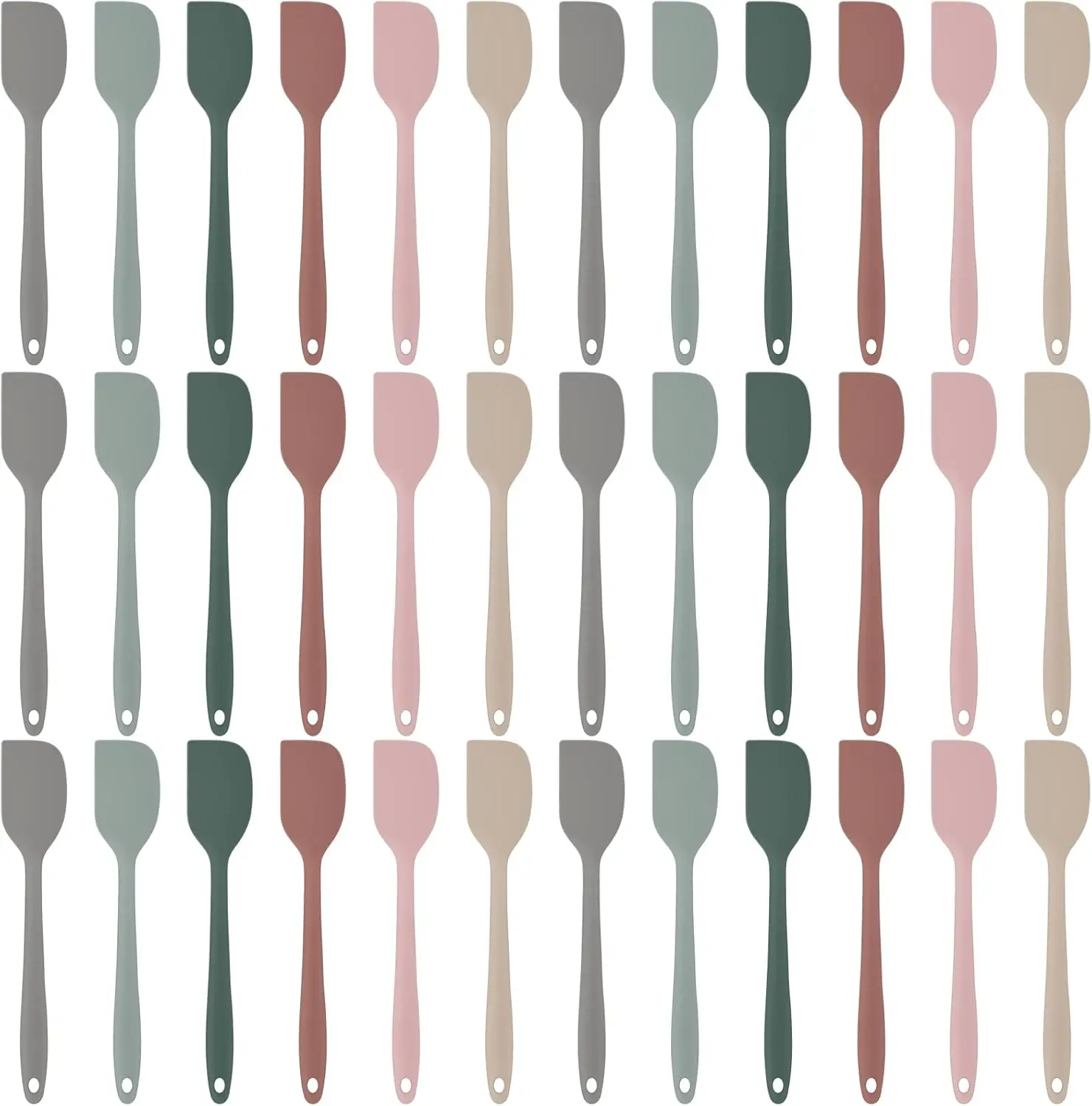 

Набор из 36 мини-силиконовых лопаток, 8,3 дюйма, маленькие, термостойкие, антипригарные, с бесшовным дизайном