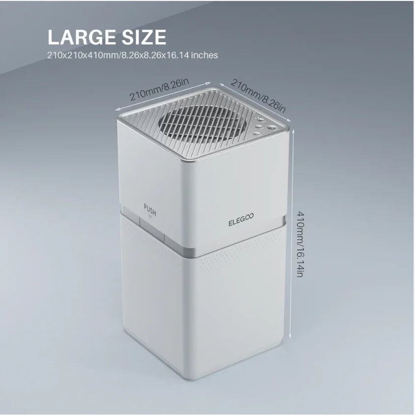 ELEGOO Mars mate Air Purifier, Remove Up to 95% TVOC, Compatible with Mars 4 , Saturn 3 series  and Jupiter 3D Printers,