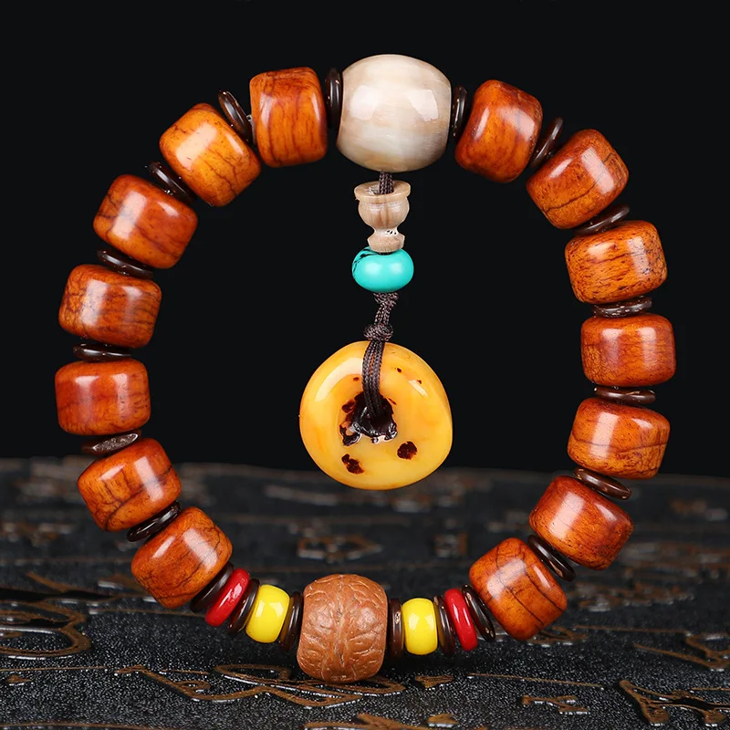 

Natural Xizang Yak Bone Bracelet, Buddha Beads, Men's and Women's Bracelets, Ethnic Style Jewelry.