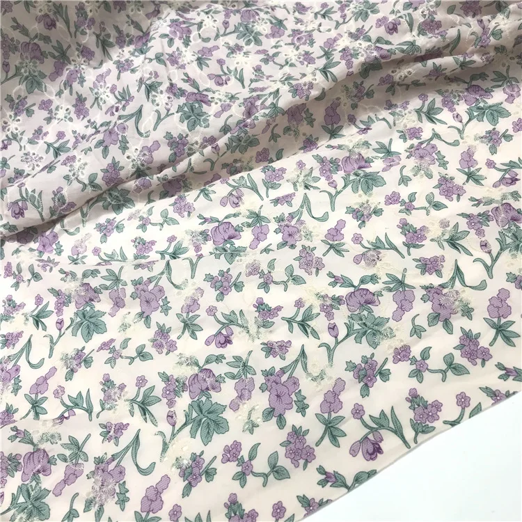 French fashion cotton fabric with perforated embroidery, high-quality African DIY clothing, lace fabric, fabric sewing