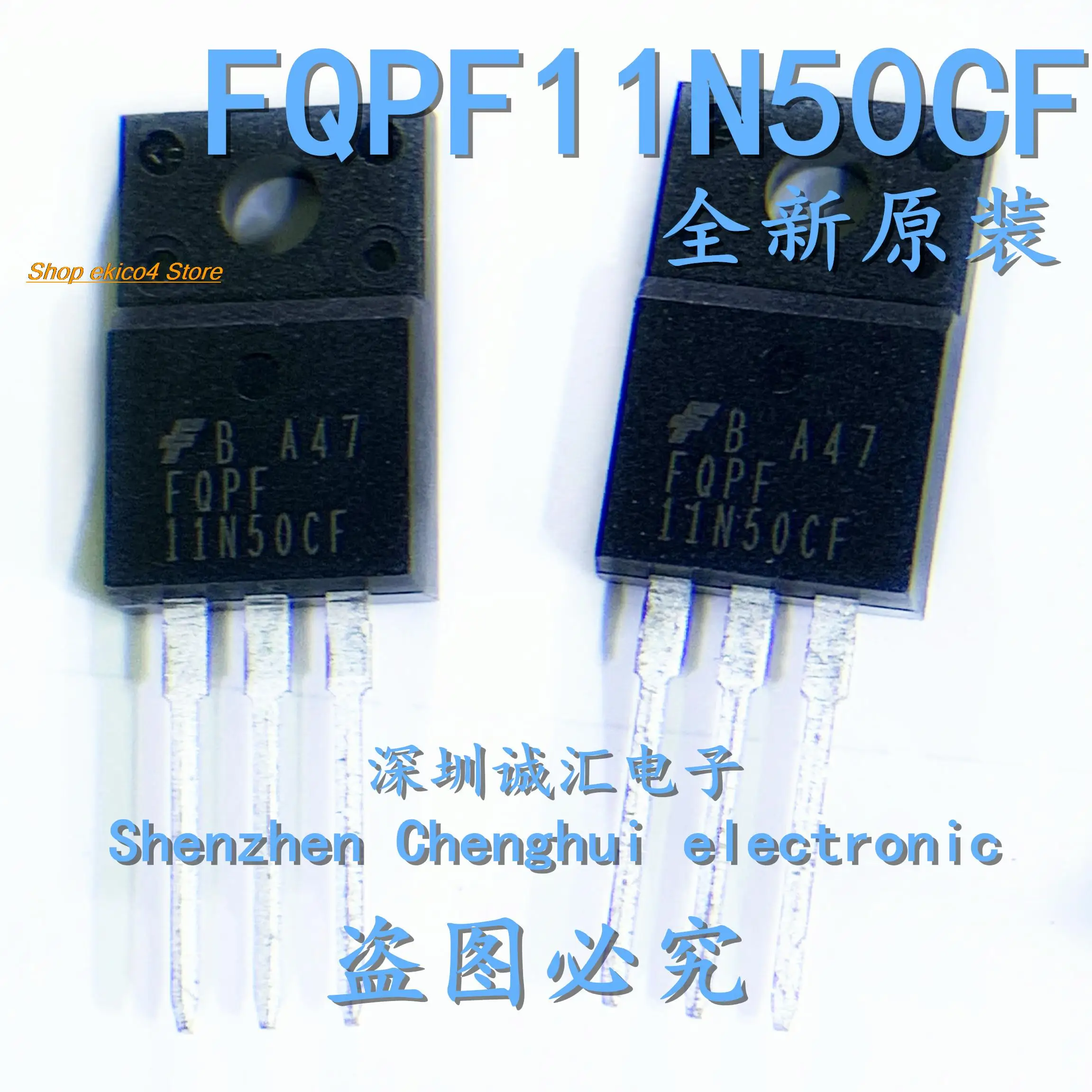 10pieces Original stock  FQPF11N50CF 11N50CF 11A 500V  MOS