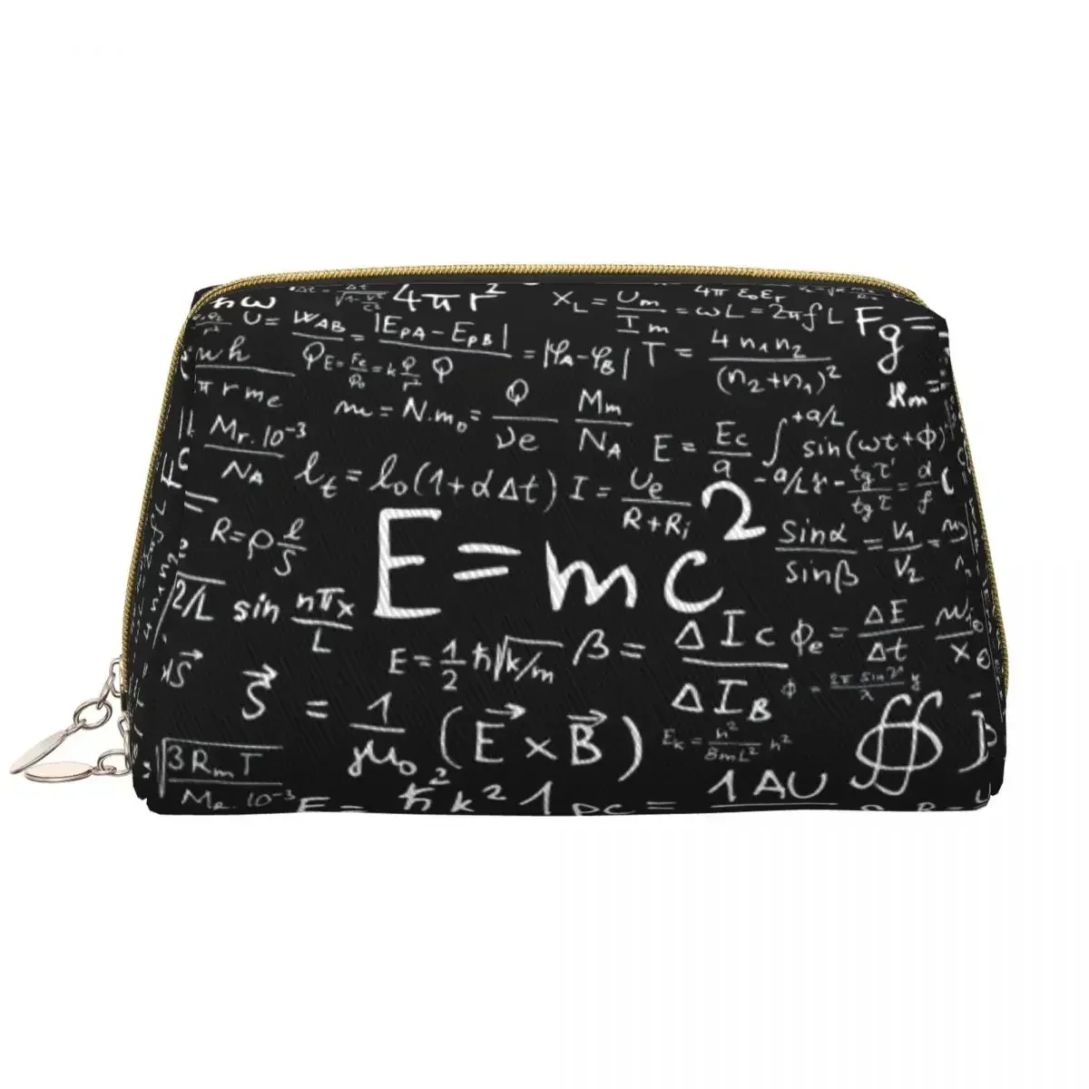 

Travel Physics Equations Toiletry Bag Cute Geek Science Math Makeup Cosmetic Organizer for Women Beauty Storage Dopp Kit Case