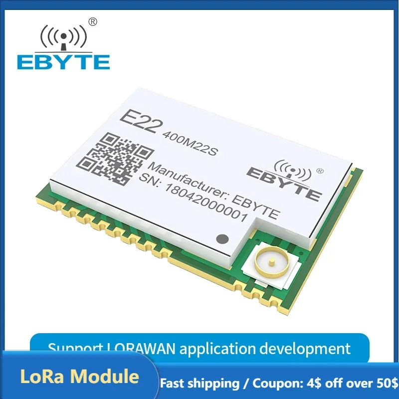 SX1268 New Lora Spread Spectrum E22-400M22S 32M High-Precision TCXO 433MHz Long Distance Transceiver Wireless SMD Module