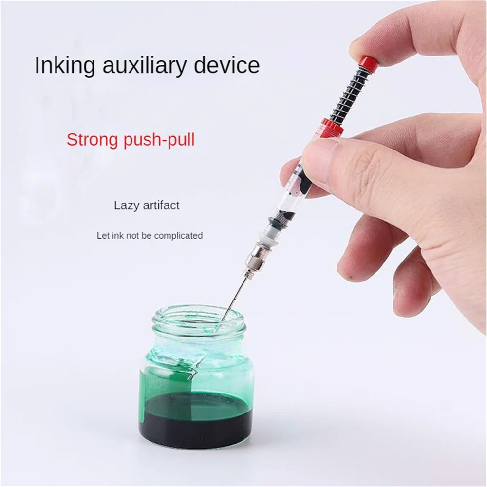 อุปกรณ์เสริมปากกาตัวแปลงสปริงยืดหยุ่นง่ายพร้อมหัวฉีดหมึกสำหรับ pulpen jarum เครื่องเขียนปากกาหมึกสำหรับโรงเรียน