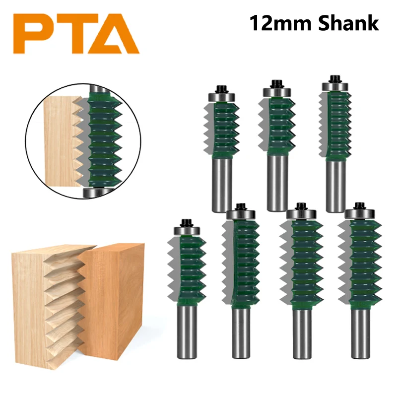 Multi-Tooth Forma Fresa, Green Router Bits, Face Mill, Carpintaria, End Mill, Shank, 12mm