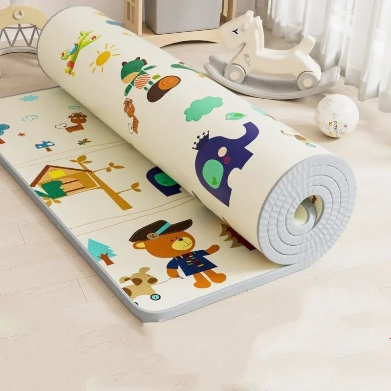 Tapis de jeu pour bébé non coupé, jouets pour enfants, virus de jeu, polymères de développement, tapis d'inoling pour chambre de bébé, activités pliantes, tapis pour bébé