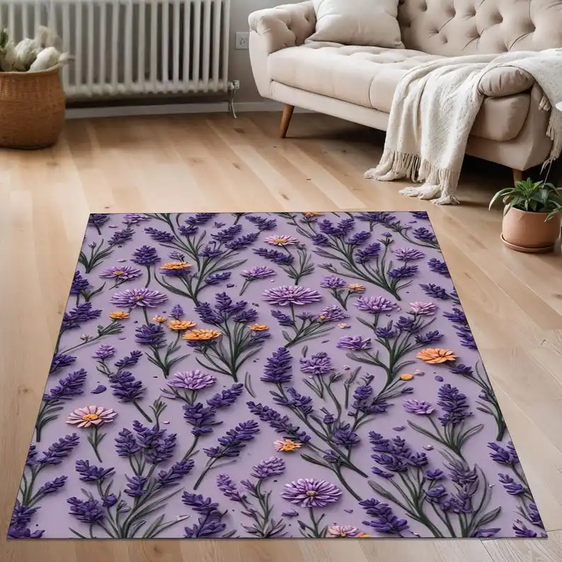 

Лаванда, Цветочный винтаж, Фиолетовый, Цветочный декор для кухни, Декор из сушеных букетов лаванды, Фиолетовая гостиная, Современный ковер