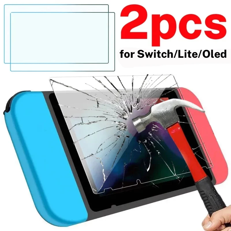 2/1 szt. Szkło hartowane Premium dla Nintendo Switch Lite/Switch Oled Screen Protector HD przezroczyste folie ochronne odporne na zarysowania