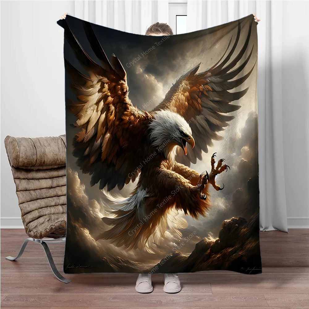 

Eagle Design Soft Flannel Blankets,Keep Warm Throw Blanket Comfortable Blanket for Picnic Beds Sofa Home Bedroom Cover Kids Gift