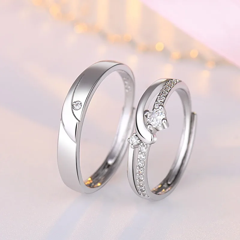 Finger finger, couple ring, open mouth, long-distance relationship, simple, fashionable, personalized, adjustable jewelry gift