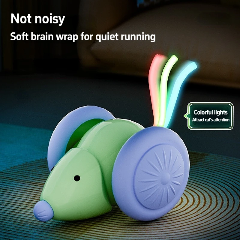 Pet Toys Interactive Cat Toy Electric Mouse Car Automatic Teaser Intelligent Obstacle Avoidance Pet Products Cat Accessories