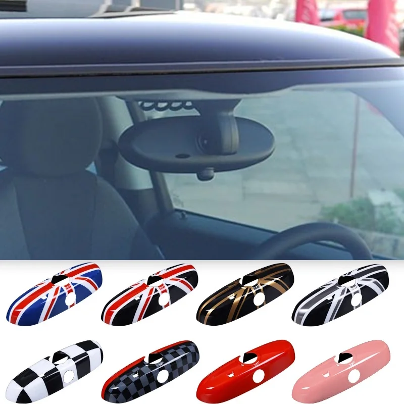 

R50 R52 R53 R55 R56 R58 R59 Union Jack Car Interior RearView Mirror Cover Trim Stickers For MINI COOPER JCW Auto Accessories