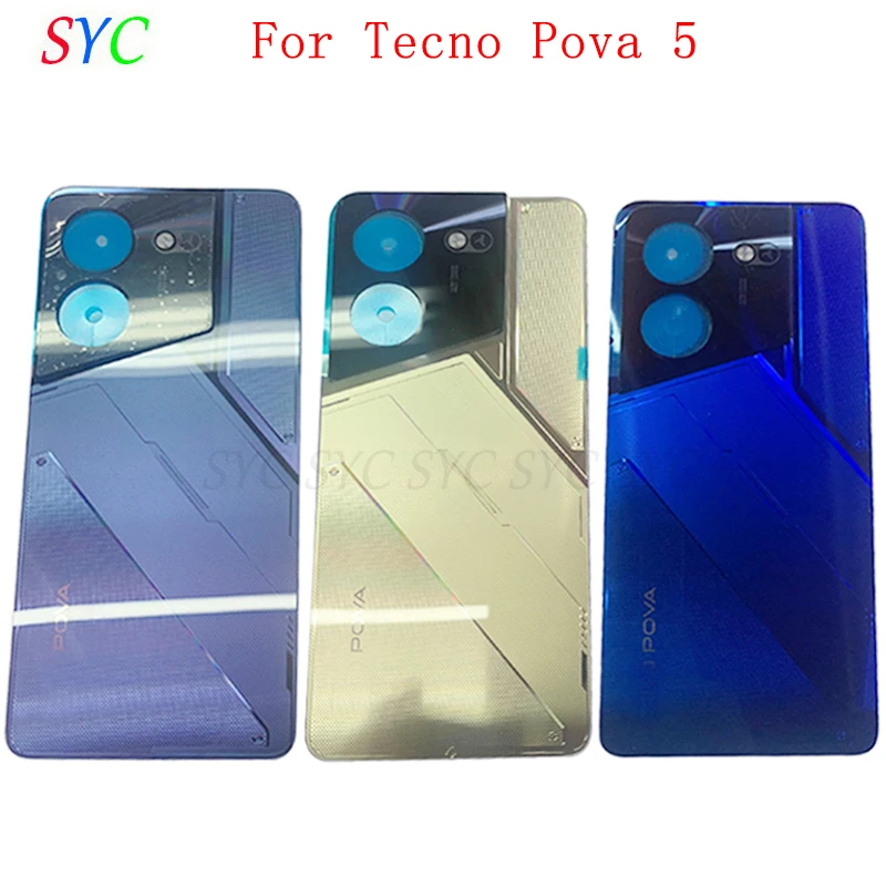 

Rear Door Battery Cover Housing Case For Tecno Pova 5 Back Cover with Camera Lens Logo Repair Parts