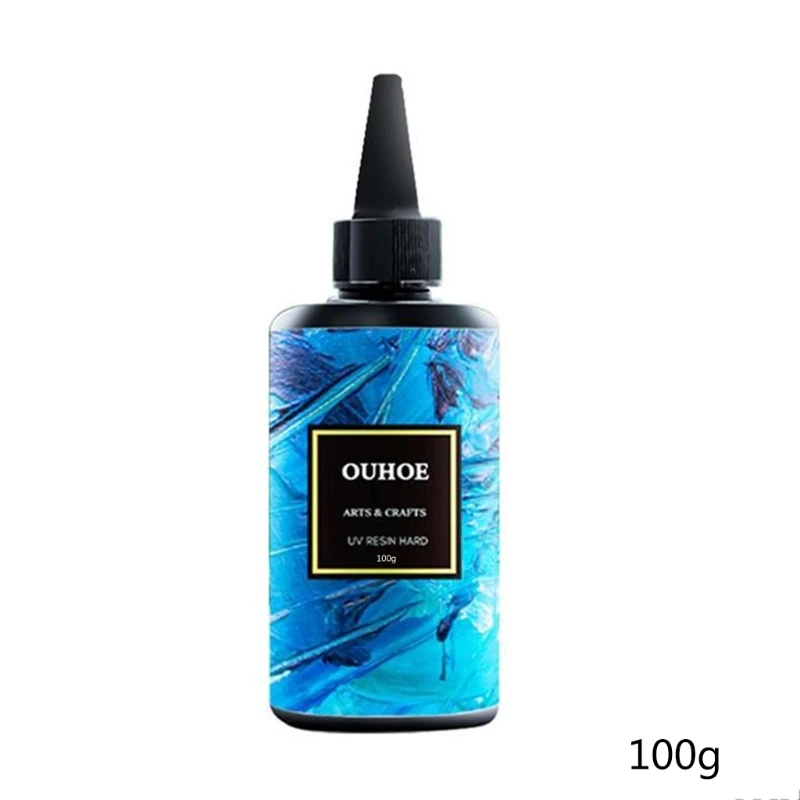 UV Resin Hard 100g Ultraviolet Fast Curing Resin Jewelry Making Cure Sunlight Crafts Transparent UV Resin Hard Casting Coating