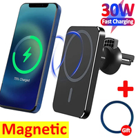 30W Magnetic Car Wireless Charger Macsafe for iPhone 12 13 14 15 Pro Max Mini Air Vent Car Phone Holder Stand Fast Car Charging