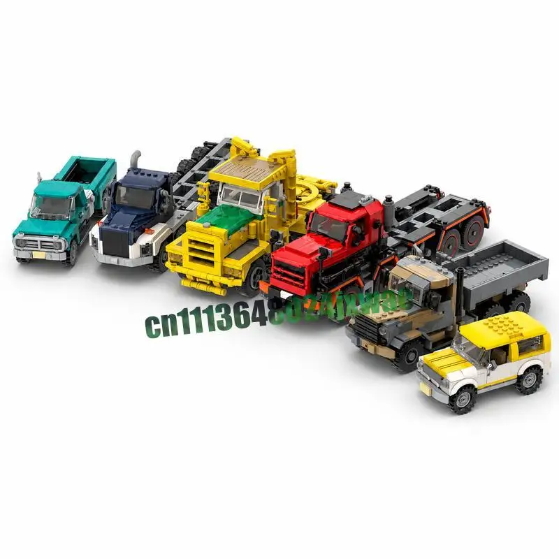 NEW 4341 PCS Cargo Vehicle 6 Trucks Pack MOC Building Blocks Off Road Heavy Duty Diy Assembly Puzzle Toy Gift Collection Display