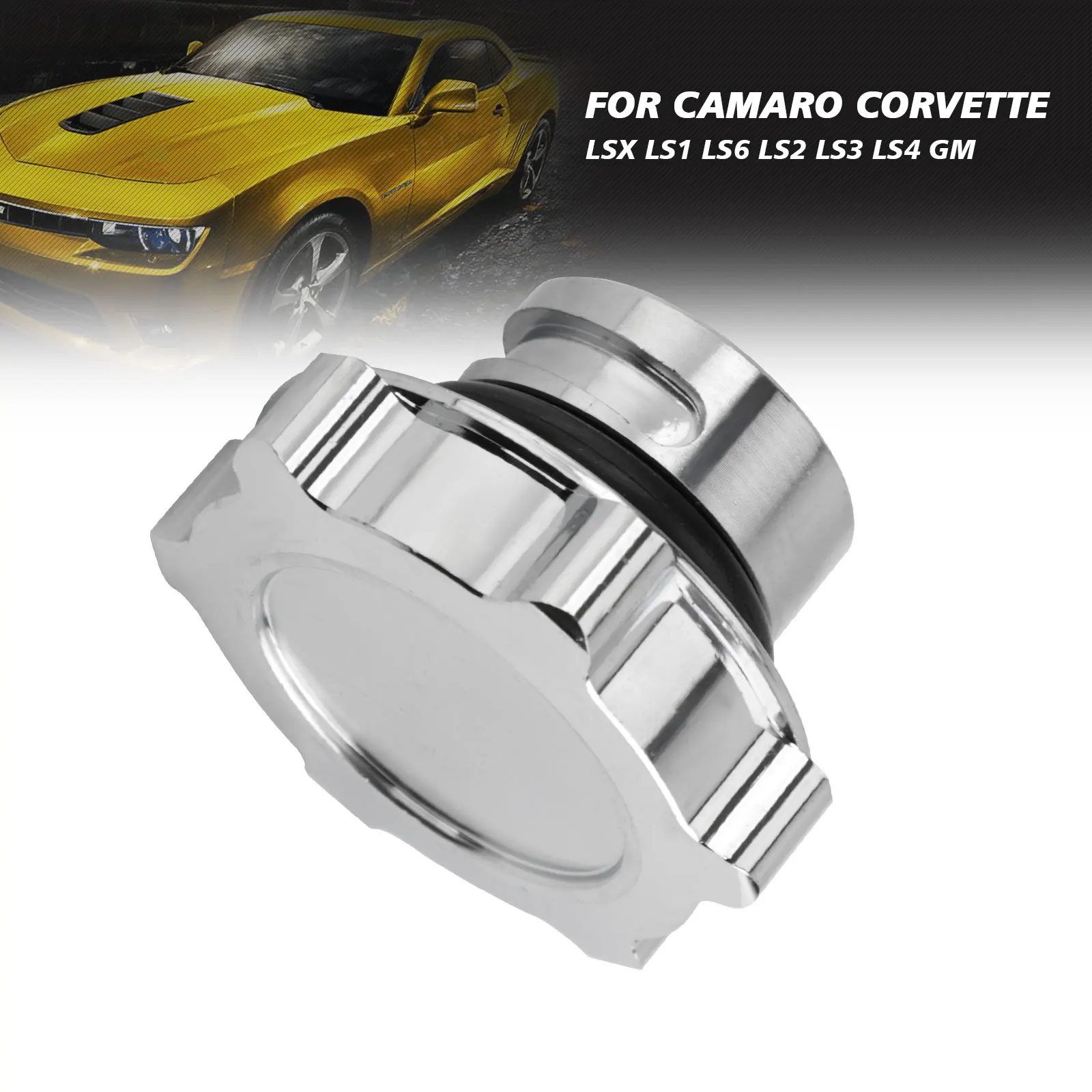 For Camaro Corvette Quality Billet New Aluminum Oil Cap for Camaro Corvette Lsx Ls1 Ls6 Ls2 Ls3 Ls4 Gm