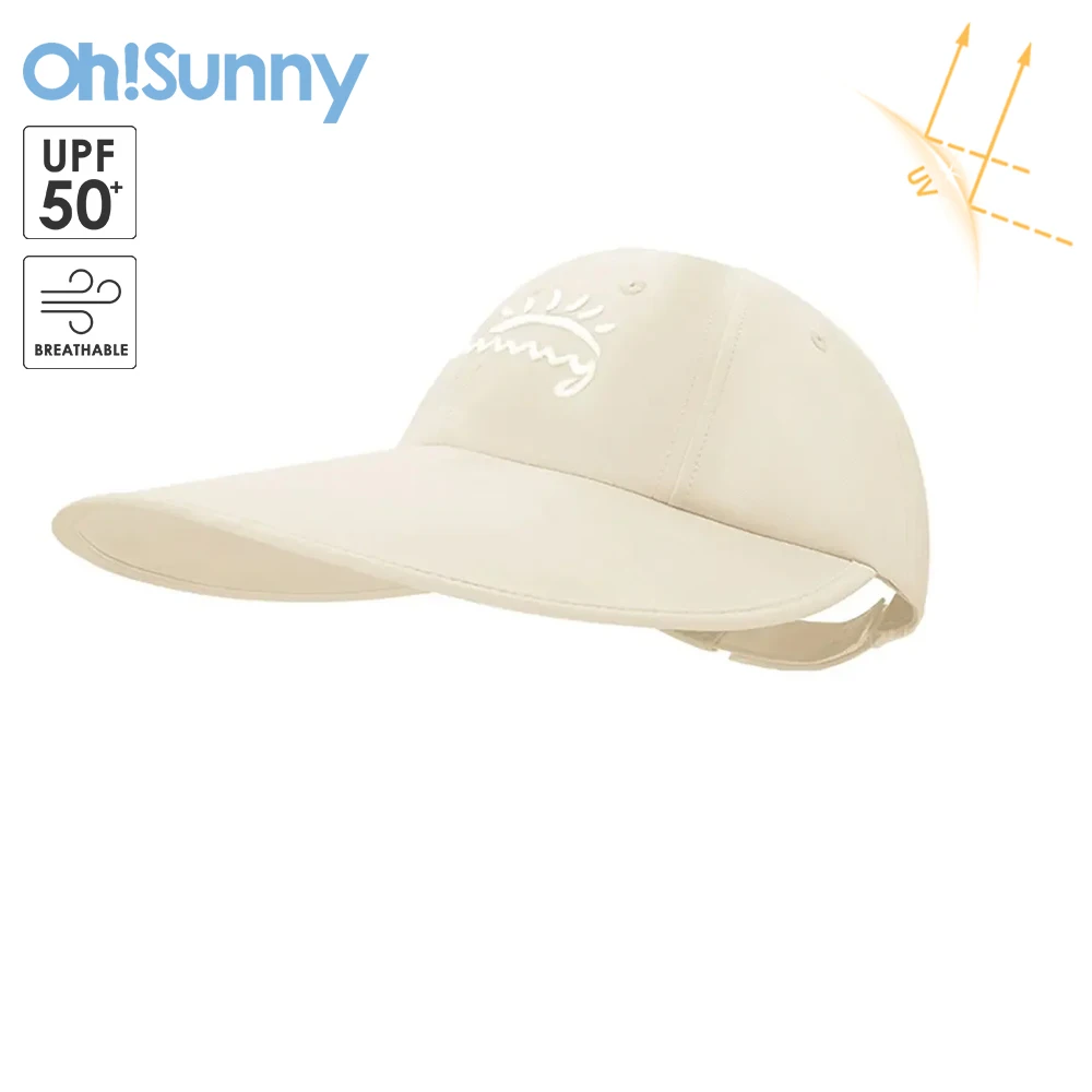 OhSunny Unisex Baseball Cap Anti-UV Sun Protection Hat UPF50+ Breathable Adjustable for Outdoor Sports Golf Cycling Men Women