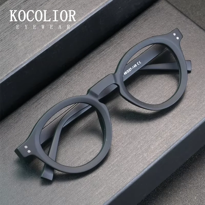 

Vintage Japanese Style Small Round Frame Anti Blue Light/Photochromic Reading Glasses for Men Women High Quality Acetate Glasses