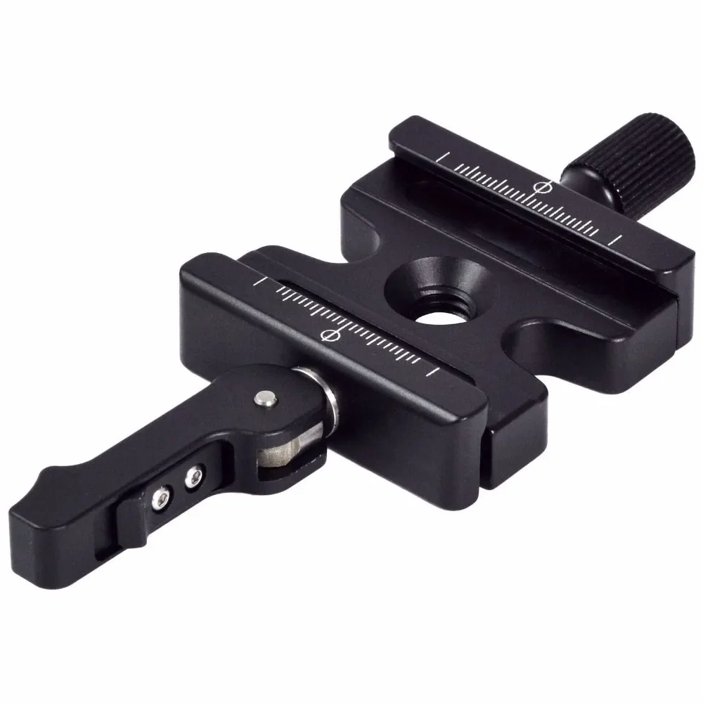 Braçadeira de liberação rápida para câmera, parafuso cnc de alumínio de 3/8 '', com alavanca ajustável e botão para arca swiss rrs wimberley, tripé, cabeça esférica