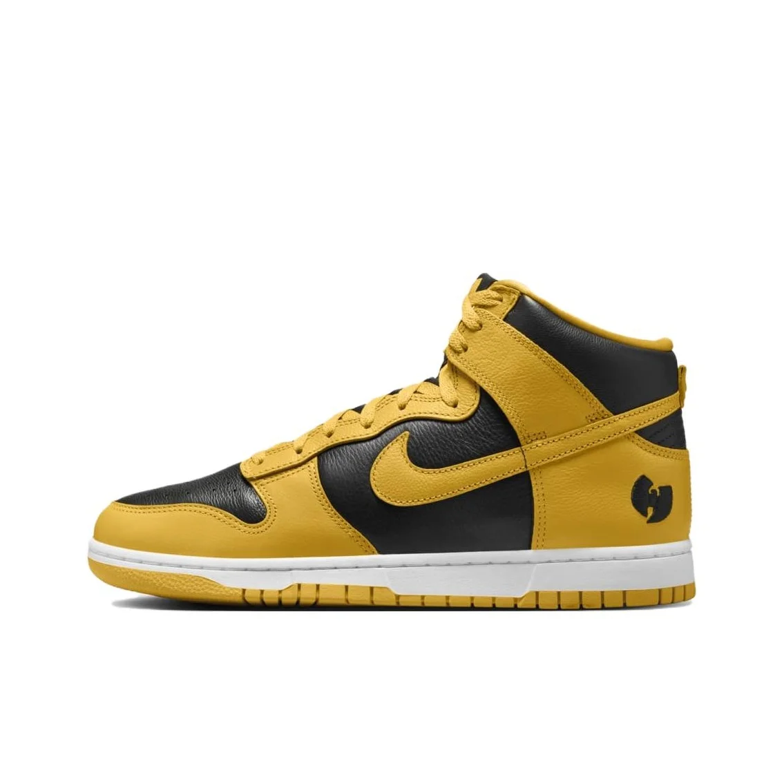 Chaussures de skateboard Nike Dunk High unisexes à tige haute jaune/noir
