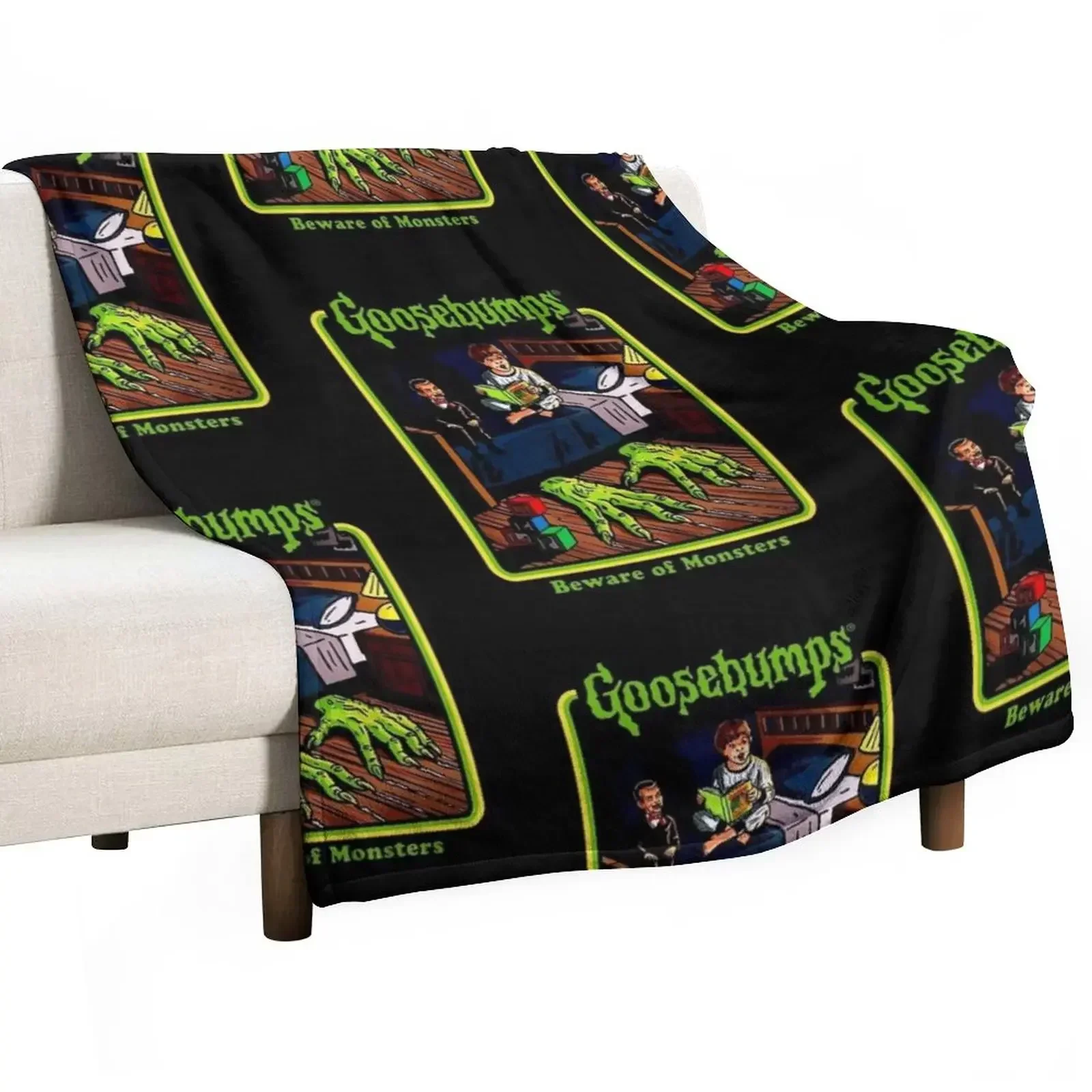 

Goosebumps Bedtime Retro Scary Throw Blanket Polar Beach Multi-Purpose Blankets