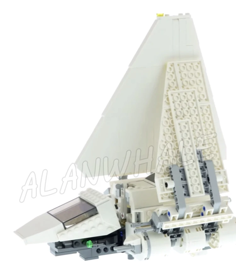 Plano espacial Building Blocks Toy, Navios clássicos brancos, Asas dobráveis, 60072, Compatível com o Modelo, 678pcs