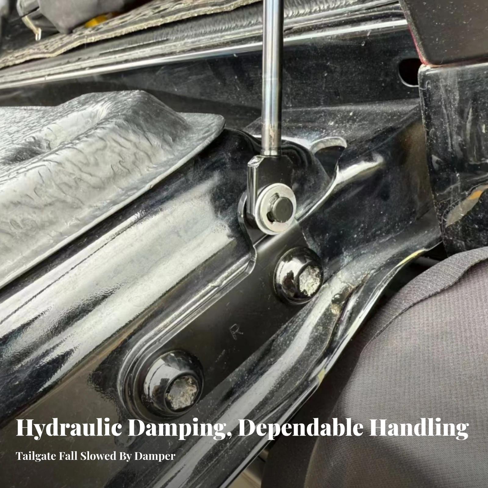 Tailgate Slow-Drop Damper Kit Smooth Tailgate Assist Shock with Mounting Hardware Controlled Safe for Pickup Owners