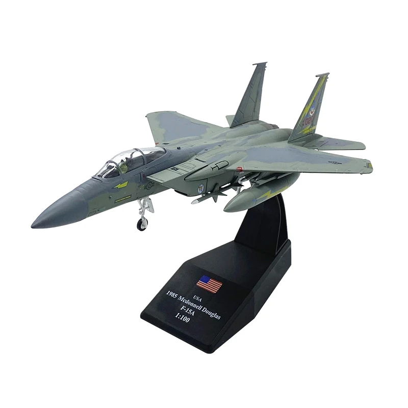 

Diecast American F-15A Militarized Combat Fighter Aircraft Alloy Model 1:100 Scale Toy Gift Collection Simulation Display