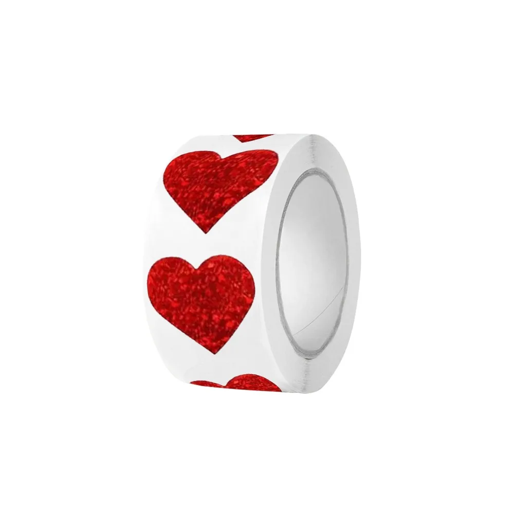 

500pcs Sealing Stickers Love Heart Stickers Self-adhesive Blank Sealing Label Handmade Exquisite Reward Sticker Birthday