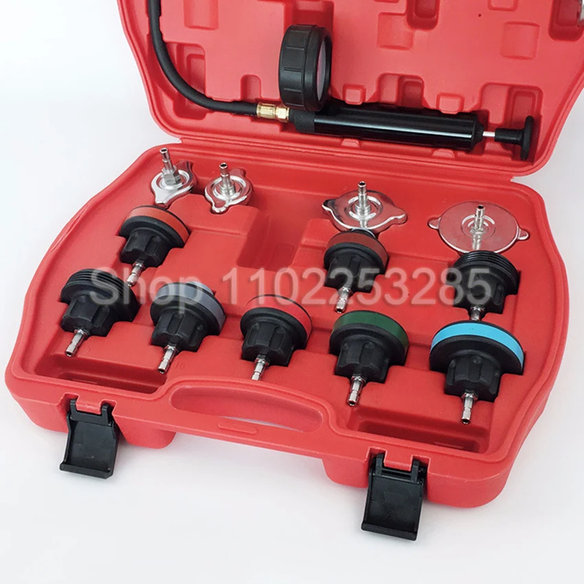 Universal Radiator Pressure Tester Vacuum Type Cooling System Test Detector Set 14pcs