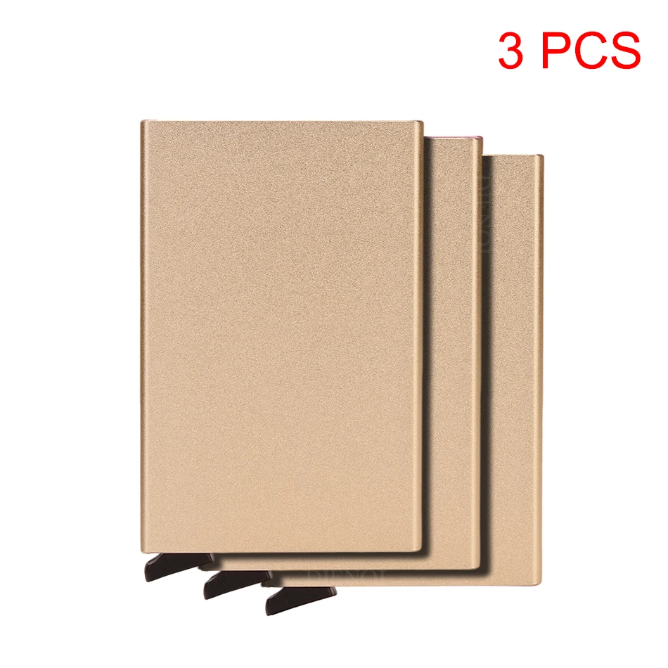 Rfid Smart Wallet Kaarthouder Metaal Dun Slanke Heren Dames Portefeuilles Pop-up Minimalistische Portemonnee Kleine Zwarte Portemonnee Portemonnees voor Heren