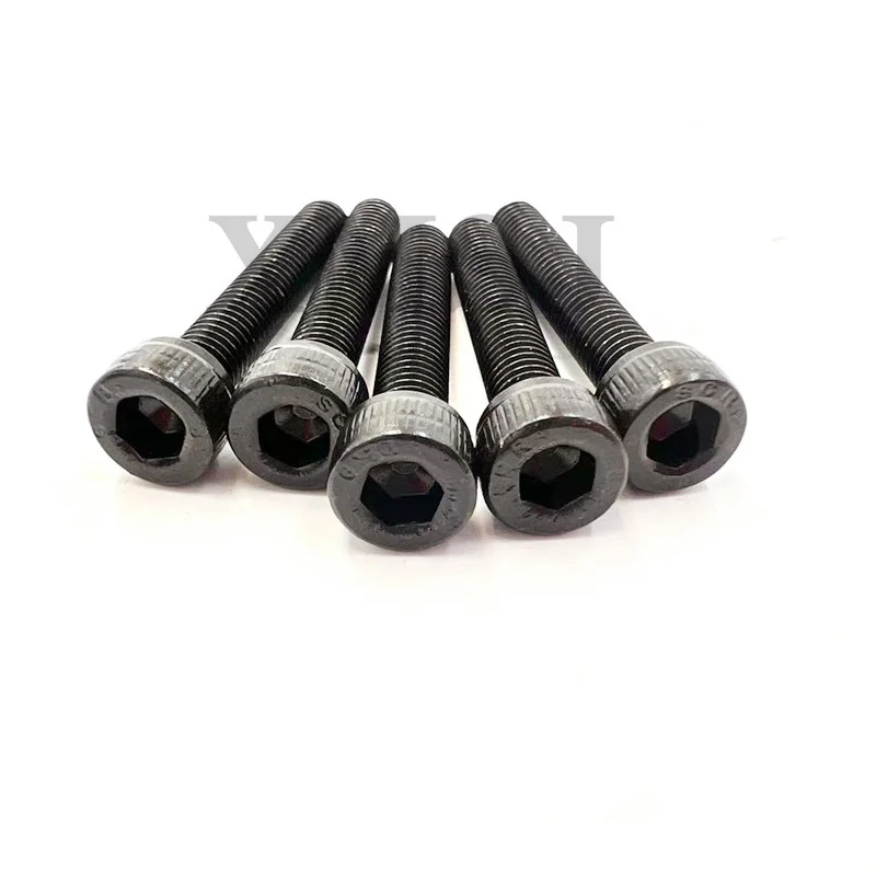 

10/50pcs M2 M2.5 M3 M4 M5 M6 M8 Black grade 12.9 steel DIN912 All Full Thread Hexagon Hex Socket Cap Allen Head Screw Bolt