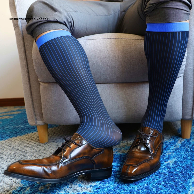 Hot On Your Feet ! Men Colorful Sexy Business Dress  Crew Brand New Socks