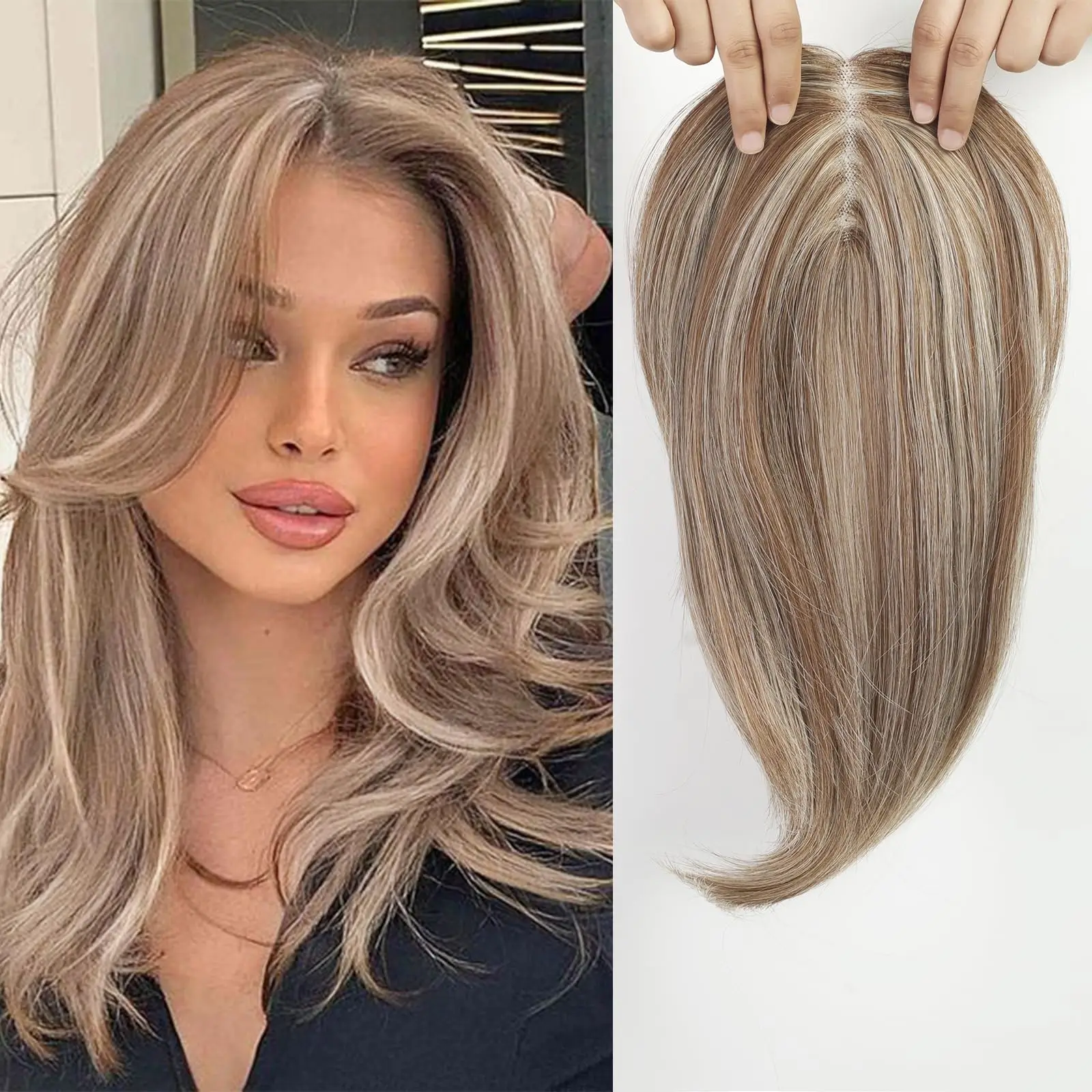 100-ブラジル人毛ヘアピース-女性用ヘアピース-機械製-染色可能-耐熱性-300-°-c