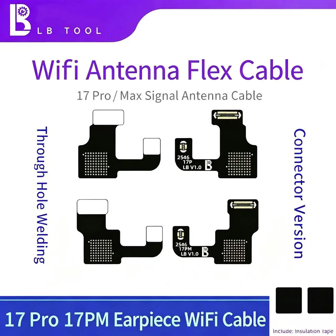 LB TOOL 17P/PM Motherboard Earpiece WiFi Cable Seated Version Mobile Phone Repair Replacement Flex Cable