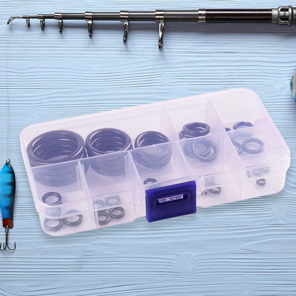 40pcs Fishing Rod Guides Ring Wear Resistant Smooth Ceramic Rings Rod Repair Replacement Kit Fishing Tackle Accessories