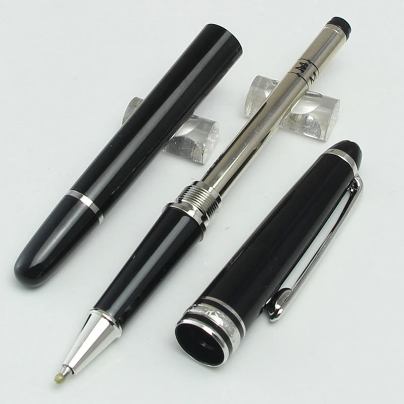 High Quality MB163 Luxury Monte Meisterstuck Collection Black Resin Ballpoint Blance Rollerball Pens Platinum 149 Fountian Pen