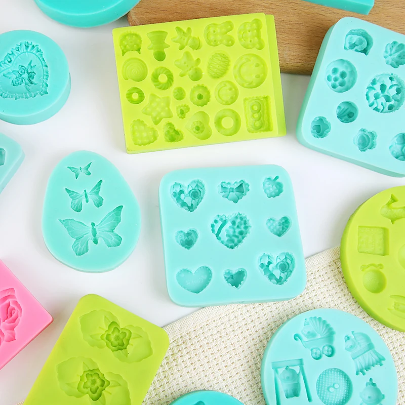 3D Silicone Series Baking Mold DIY Butterfly Leaf Sugar Cat Mould Chocolate Fondant Cake Decorating Tool Temperature Resistance