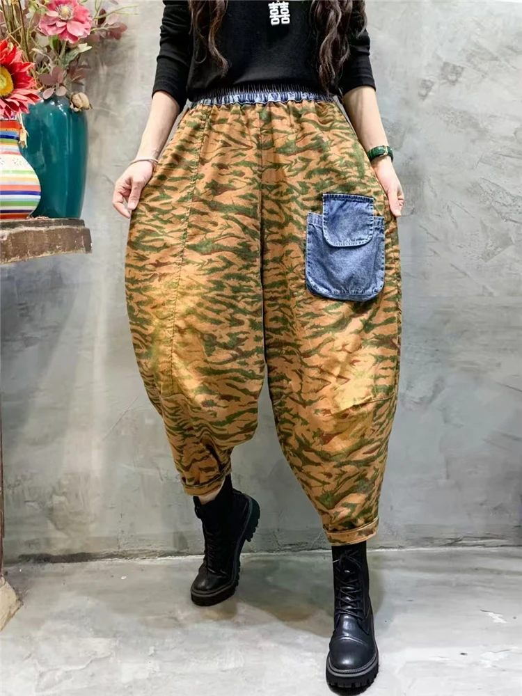 Max LuLu Camouflage Punk Frühling Frauen Harem Hosen Vintage Lose Freizeit Gothic Denim Hosen Klassische Streetwear Fashion Jeans