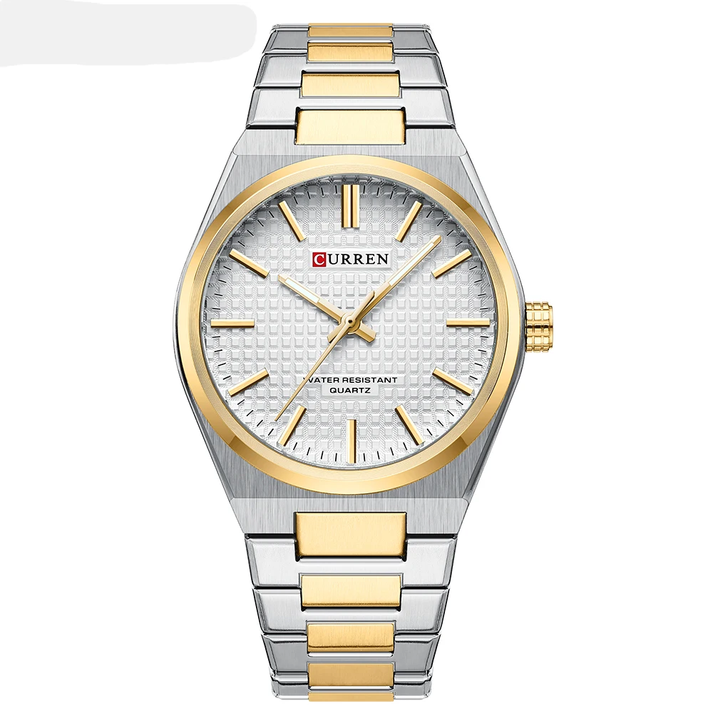 CURREN Casual Minimalista Quarz Herrenuhren Mode Business Edelstahlband Armbanduhren Einfache männliche Uhr