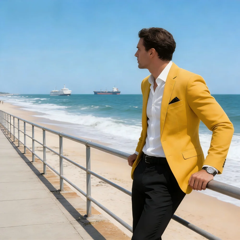 

Men's Solid Style Blazer Smart Casual Wedding Business Tuxedo Jacket Formal Men's Best Man Smart Dress Suit Jacket