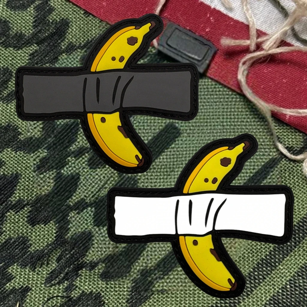 Parche táctico PVC 3D plátano con gancho y bucle para chaleco - imagen 3