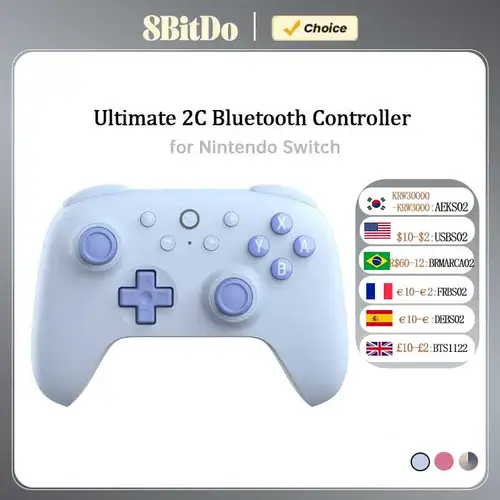 Controlador Bluetooth 8BitDo Ultimate 2C para Nintendo Switch 2 Gamepad inalámbrico con Joystock de efecto Hall para consola NS OLED