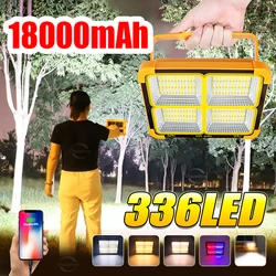 18000mAh Camping Lantern Solar Rechargeable Lamp Camping Supplies Tent Outdoor Portable Lantern Rechargeable Led Camping Light