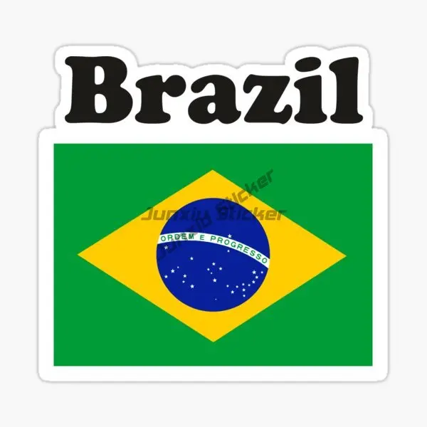 

BR Brazil Flag Map Redeemer PVC Creative Car Stickers for Car Bicycle Window Off-road Wall Fridge Decoration