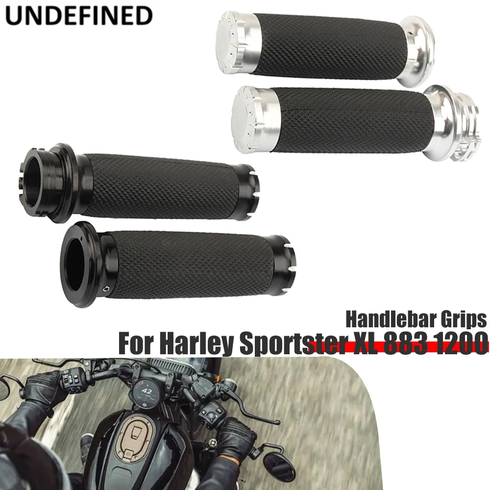 

1" 25mm Handlebar Grips For Harley Sportster XL 883 1200 XR Dyna Softail Touring VRSC Motorcycle CNC Black Hand Grip Handle Bar