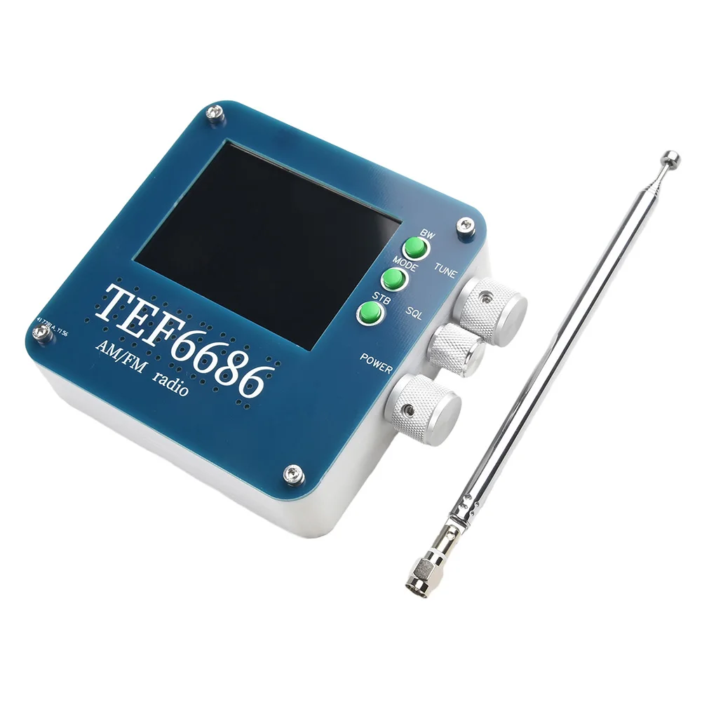 TEF6686 Radio 3000mAh Rechargeable With 3.2 Inch LCD Screen For FM AM Short Wave HF LW DIY Portable For DSP Tuner Device