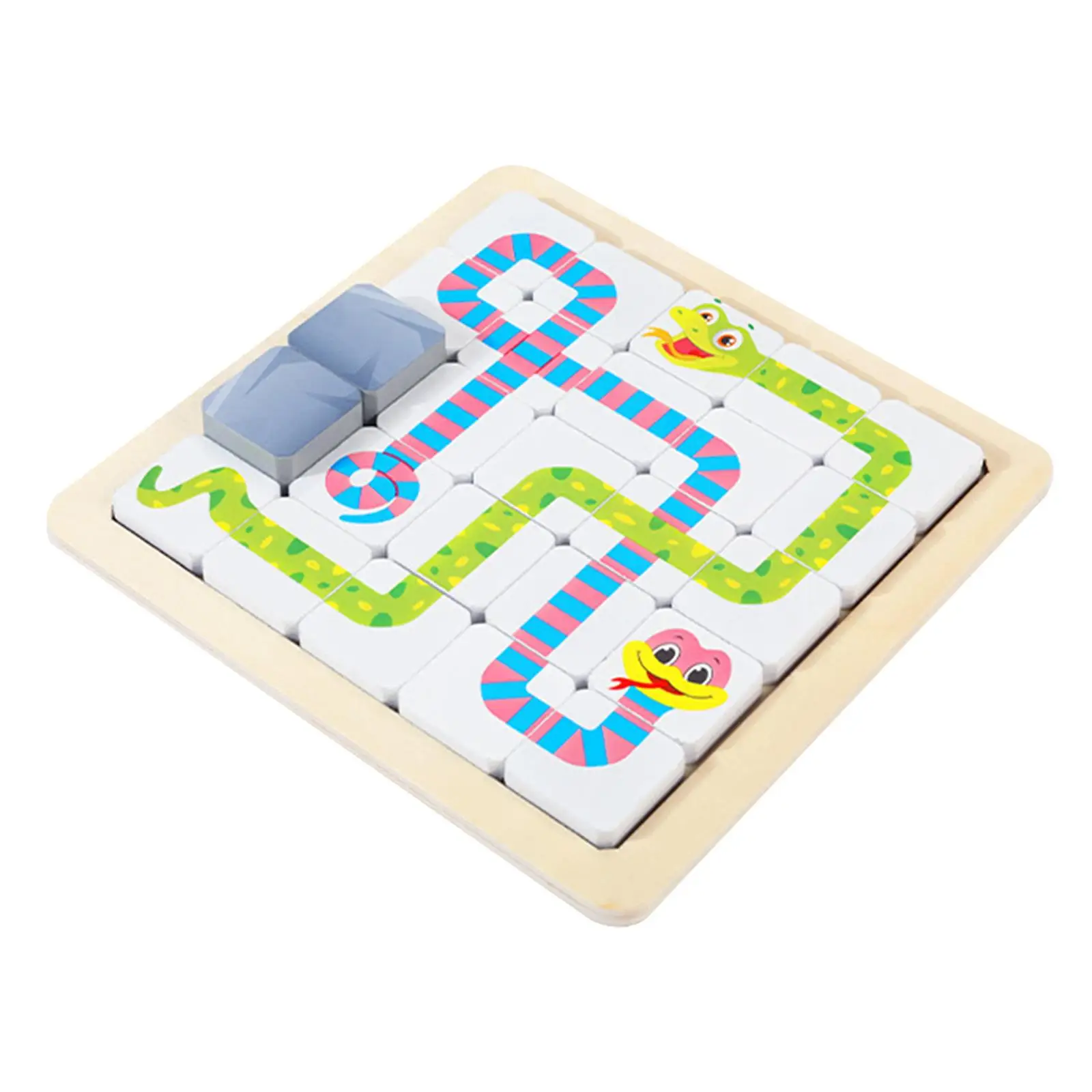 Wooden Snake Chess Board Games Chess Table Top Game Thinking Puzzle Game Children Educational Toy Kids Strategy Board Game