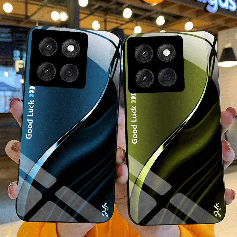 Hard Tempered Glass Case For Motorola Moto Edge 60 Neo 60 Pro Fusion Protective Cover Butterfly Pattern Back Shell Fundas